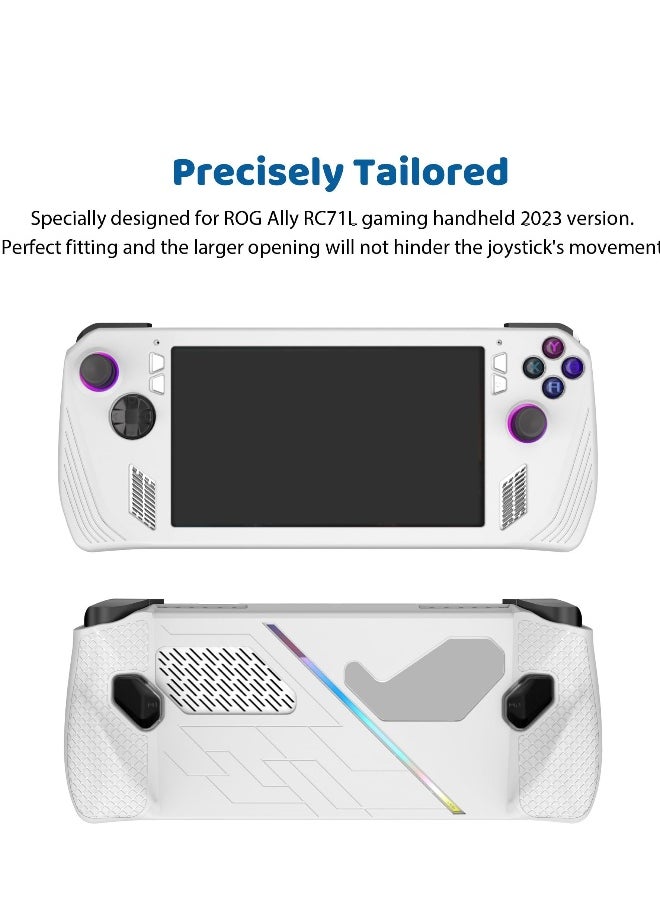 Silicone Protective Case for ROG Ally with Kickstand, Shock-Absorbing and Anti-Scratch Cover, Non-Slip Design for Gaming Handheld