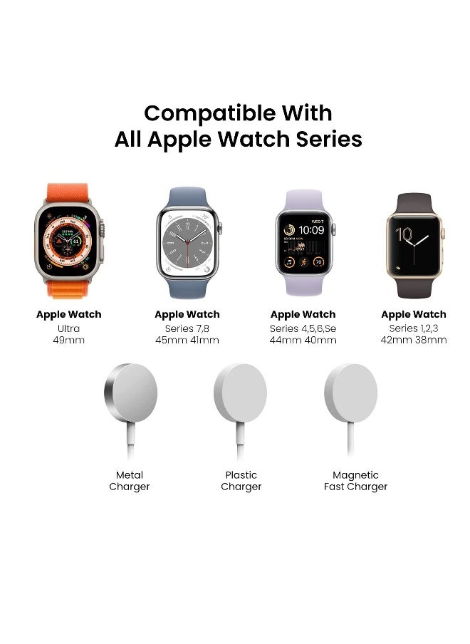 Charging Stand Compatible with Apple Watch Ultra SE2 Series 8 7 6 SE 5 4 3 2 1 (49mm, 45mm, 44mm, 42mm, 41mm, 40mm, 38mm) Silicone Charging Holder Dock, Supports Nightstand Mode