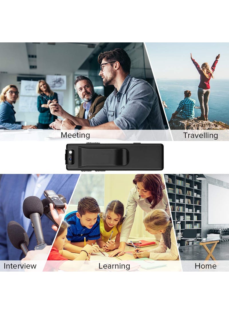 TECHNOVIEW Wired 1080p 5MP 110 Viewing Area A3 Body Camera Portable Device with Long Working Nigh Lamp Motion Activated Indoor and Outddor Security Cam A3 Black