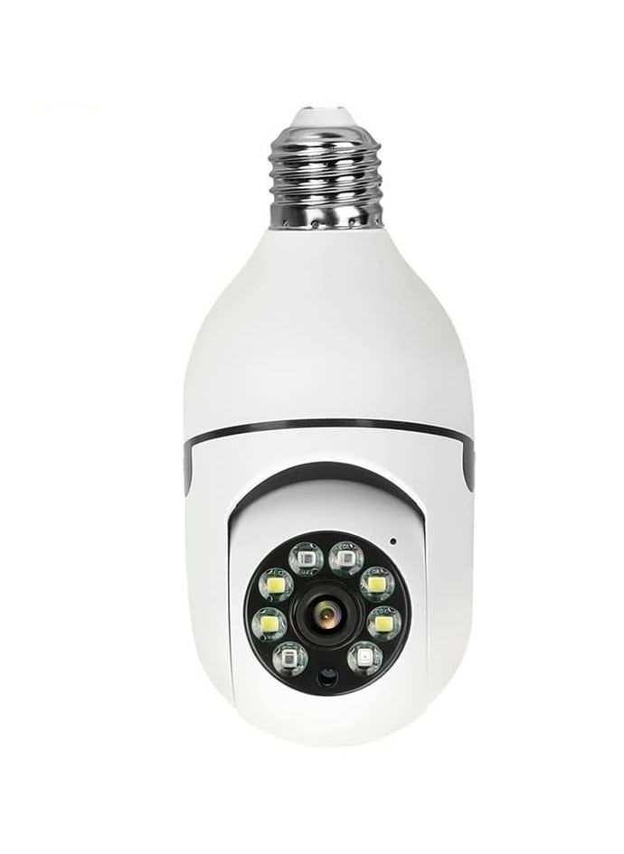 SIOVS WiFi Wireless CCTV Camera 1080p Bulb Shape PTZ V380 Pro CCTV Security Camera with LED Lights Auto Tracking Smart Motion Detection and Alarm Two Way Audio Night Vision Remote Viewing