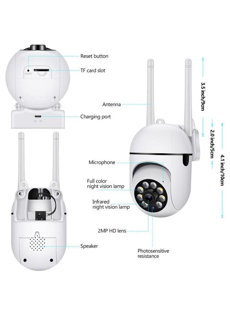 GREENEYE TECHNOLOGY GT CCTV Camera Full HD Wifi Wireless IP CCTV Security Camera Light Vision Night Vision Remote Indoor 1080p V380 Pro App 360 Degree Watch Live Streaming