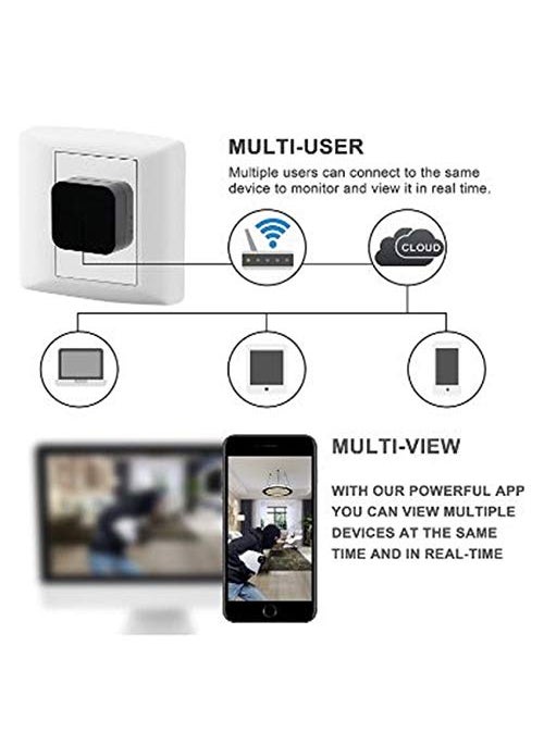 Ayika WiFi Charger Camera 1080P HD Resolution Security Small Camera Nanny Camera USB Charger Camera