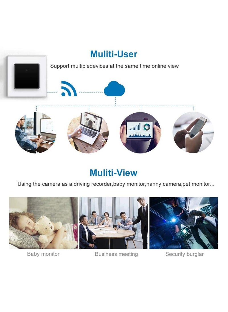 Ayika WiFi Charger Camera 1080P HD Resolution Security Small Camera Nanny Camera USB Charger Camera