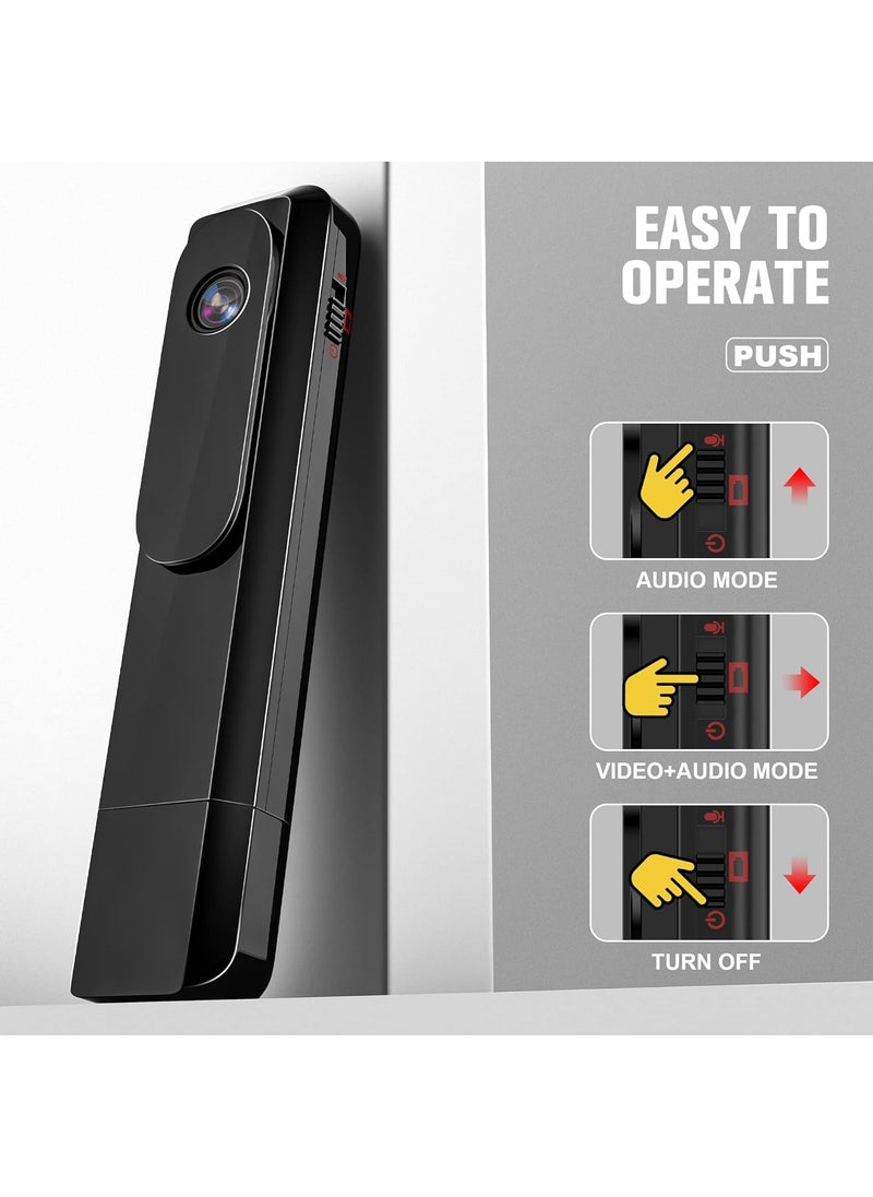 TECHNOVIEW 1080p Pocket Camera Full HD Video Recording with Audio Portable Cam with Free 32Gb Sd Card Included Secret Camera for Home Security No WiFi Needed IndoorOutdoor Surveillance Camera