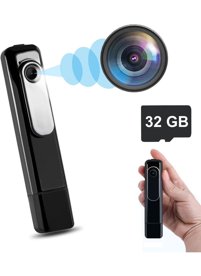 TECHNOVIEW 1080p Pocket Camera Full HD Video Recording with Audio Portable Cam with Free 32Gb Sd Card Included Secret Camera for Home Security No WiFi Needed IndoorOutdoor Surveillance Camera