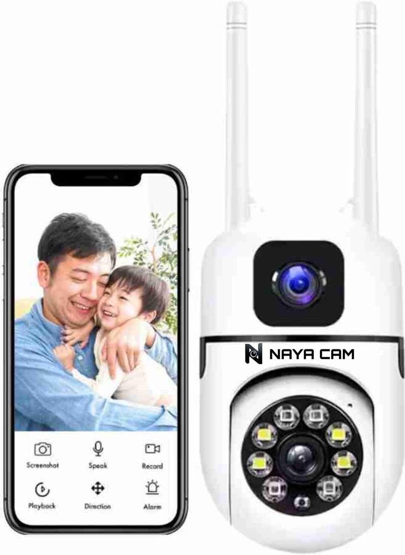 Naya Cam 360 Wireless Security Camera WiFi Outdoor Indoor CCTV with Night Vision Motion Detection TwoWay Audio Smart Home Surveillance