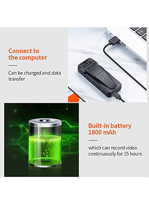 TECHNOVIEW 4k HD Police WiFi Body Camera with Free 64GB Memory Card Body Worn CameraPremium Portable Body Pocket Camera with Video Audio Recording WearableNight VisionMotion Detection