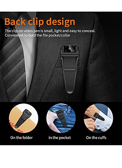 TECHNOVIEW 4k HD Police WiFi Body Camera with Free 64GB Memory Card Body Worn CameraPremium Portable Body Pocket Camera with Video Audio Recording WearableNight VisionMotion Detection