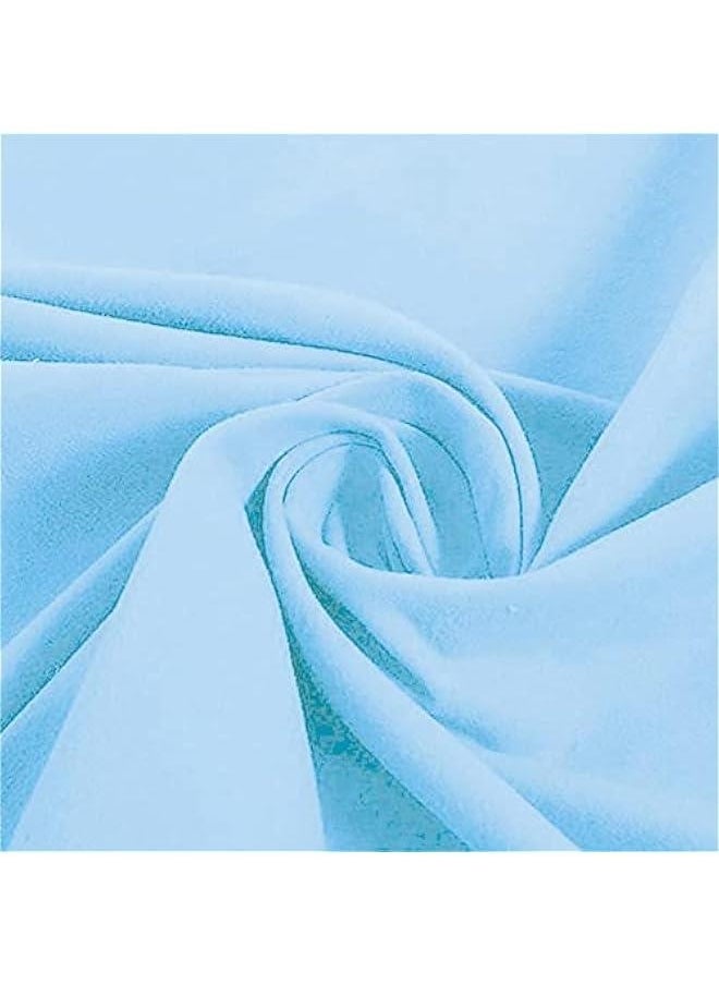 Chaise Lounge Pool Chair Cover Beach Towel Fitted Elastic Pocket Won't Slide (Sky Blue)
