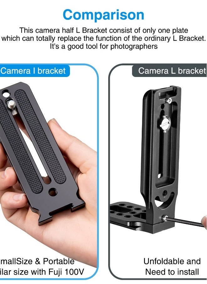 DSLR Camera Arca Swiss Bracket Quick Release Plate Vertical Horizontal Switching Camera L Bracket Half for Canon / Nikon / Sony Mirrorless Camera Tripod Head Monopod