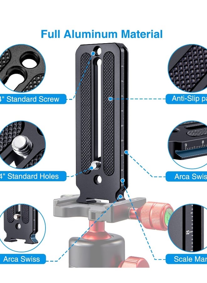 DSLR Camera Arca Swiss Bracket Quick Release Plate Vertical Horizontal Switching Camera L Bracket Half for Canon / Nikon / Sony Mirrorless Camera Tripod Head Monopod