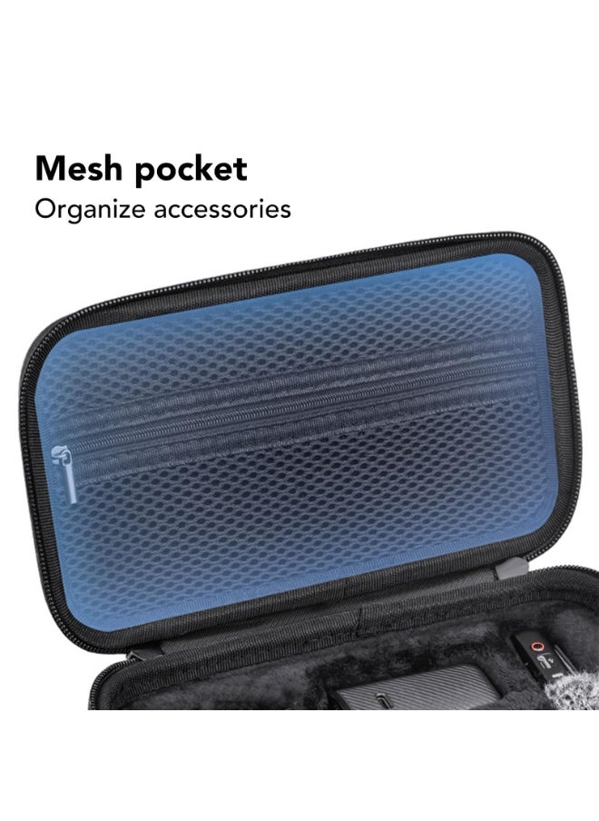 Carrying Case with Lanyard for DJI Osmo Pocket 3,  Portable Hard Storage Box for DJI Pocket 3 with Accessories Compartment, Shockproof Water-Resistant Travel Bag