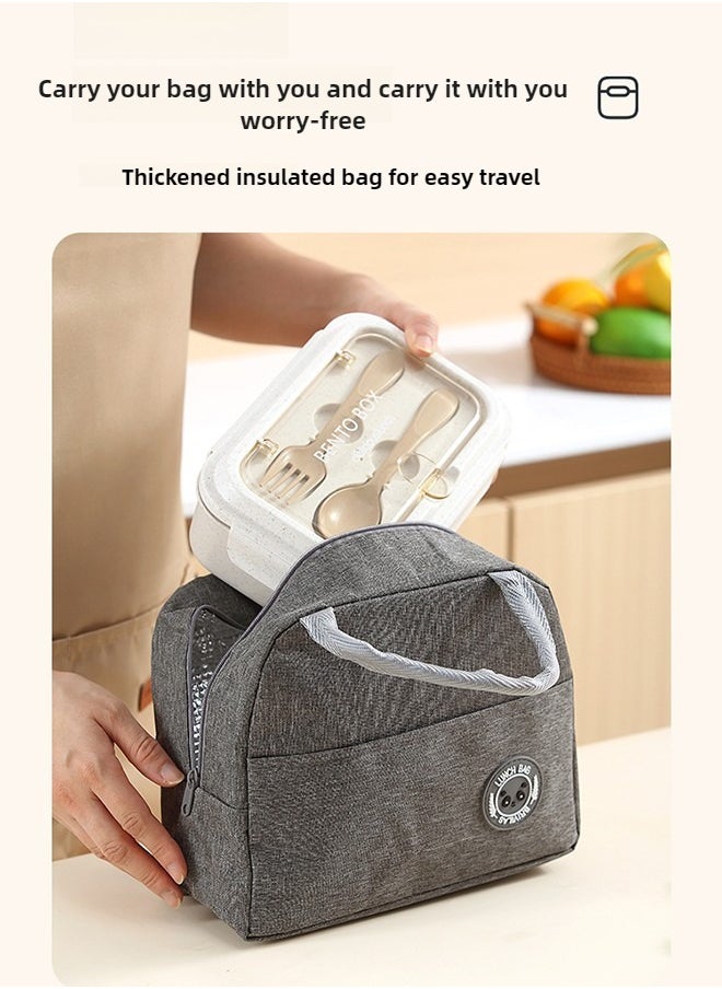 Lunch Box Adults  Leak-proof Bento Box For Kids  Lunch Box Containers Durable For On-The-Go With Lunch Bag  Soop Cup  Spoon  Forks  Minimalist Design Food Storage Box