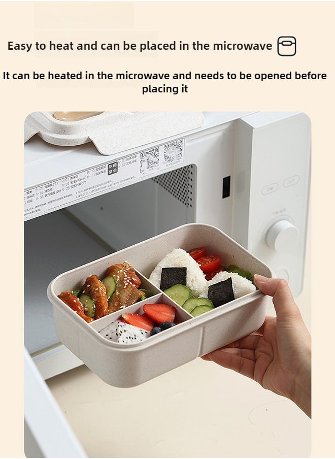 Lunch Box Adults  Leak-proof Bento Box For Kids  Lunch Box Containers Durable For On-The-Go With Lunch Bag  Soop Cup  Spoon  Forks  Minimalist Design Food Storage Box