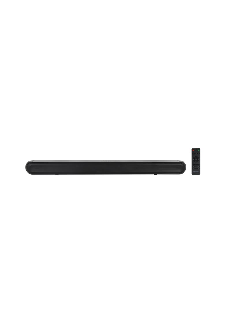 Krypton Portable Soundbar System , HDMI, USB, MP3, AUX, Bluetooth 5.3, 3D EQ Presets and Inbuilt 2.0CH Amplifier/ with Remote Control, Perfect for TVs, Gaming Consoles, Smartphones, Tablets, Laptops | KNMS5482, Black, 2 Years Warranty