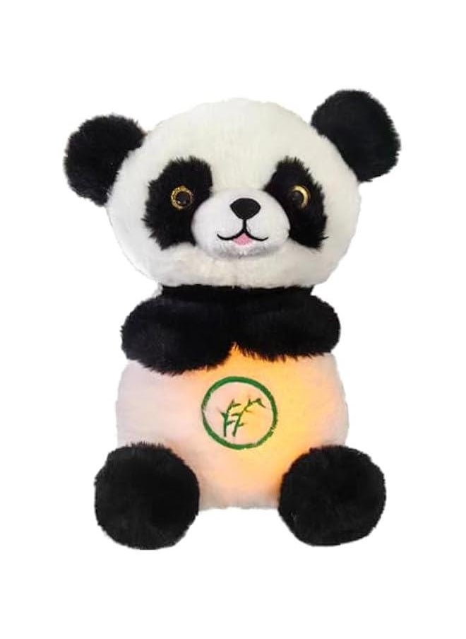 Breathing Stuffed Animal, Breathing Panda Sleep Buddy, Soothe Snuggle Panda Plush with Realistic Breathing Motion and Lights Music (Panda-d)
