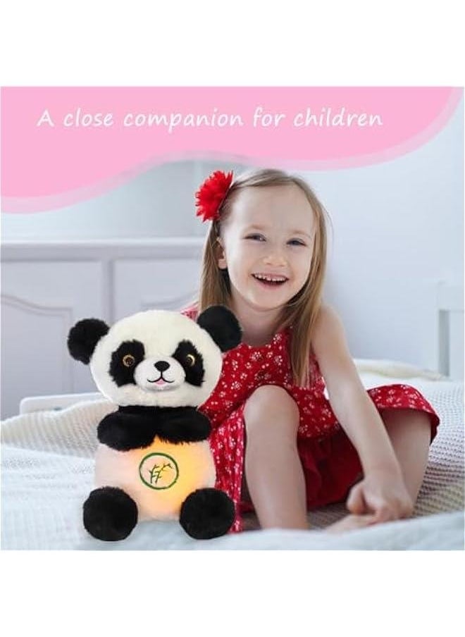 Breathing Stuffed Animal, Breathing Panda Sleep Buddy, Soothe Snuggle Panda Plush with Realistic Breathing Motion and Lights Music (Panda-d)