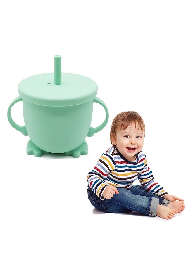 Eco Friendly Recycled, No Spill Sippy Cups, Specially for Toddlers Spill-Proof Cup, Silicone Toddler Baby Spill Proof Sippy Cup with Level Indicator Perfect for Toddlers  Babies Training