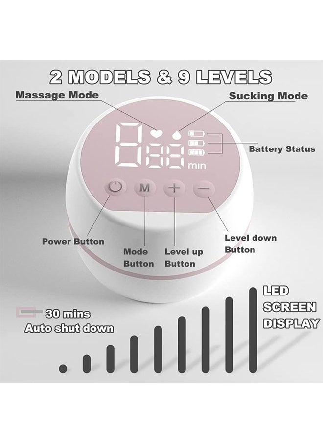 Electric Breast Pump, Portable Anti-Backflow Breast Pumps, 3 Modes & 9 Levels Touch Screen LED Display, USB Rechargeable, Ultra,Quiet and Pain Free