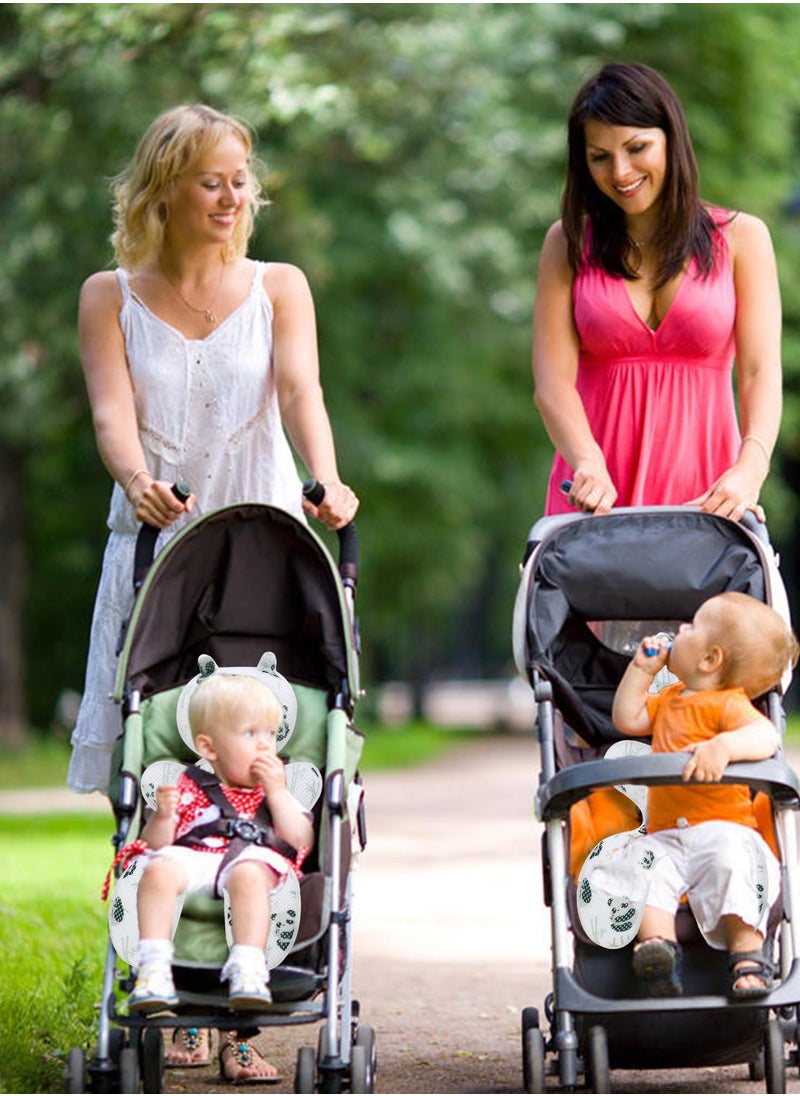 Comfortable Baby Stroller Seat Liner with 3D Mesh Design, Breathable Panda Bamboo Cushion Pad for Infants