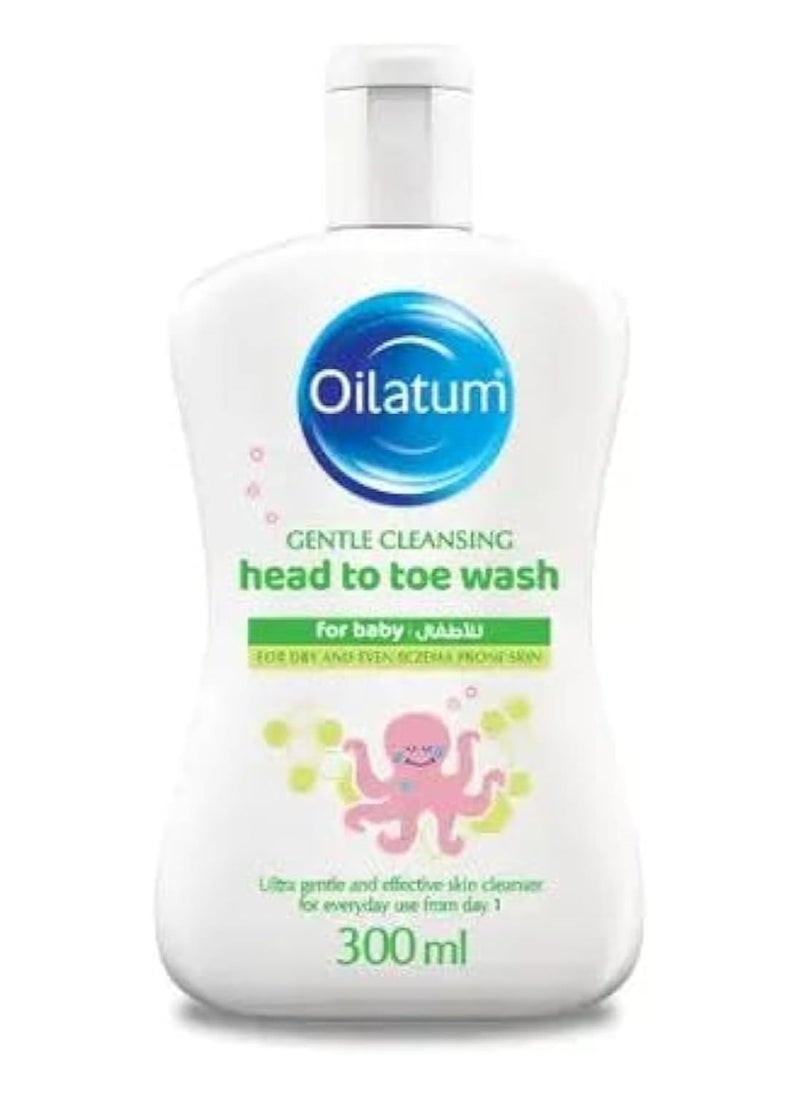 Oilatum Baby Head to Toe Wash 300ml – Gentle Cleanser for Dry & Eczema-Prone Skin