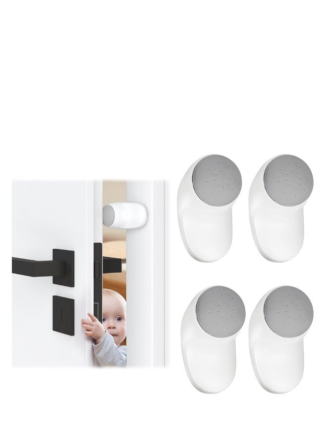 Door Finger Guards for Kids and Pets with Adhesive 180° Rotatable Prevent Finger Pinch Injuries Door Finger Pinch Guard Anti-slam Baby Proof Door Stopper Child Proof Door Slam Stopper 4Pcs