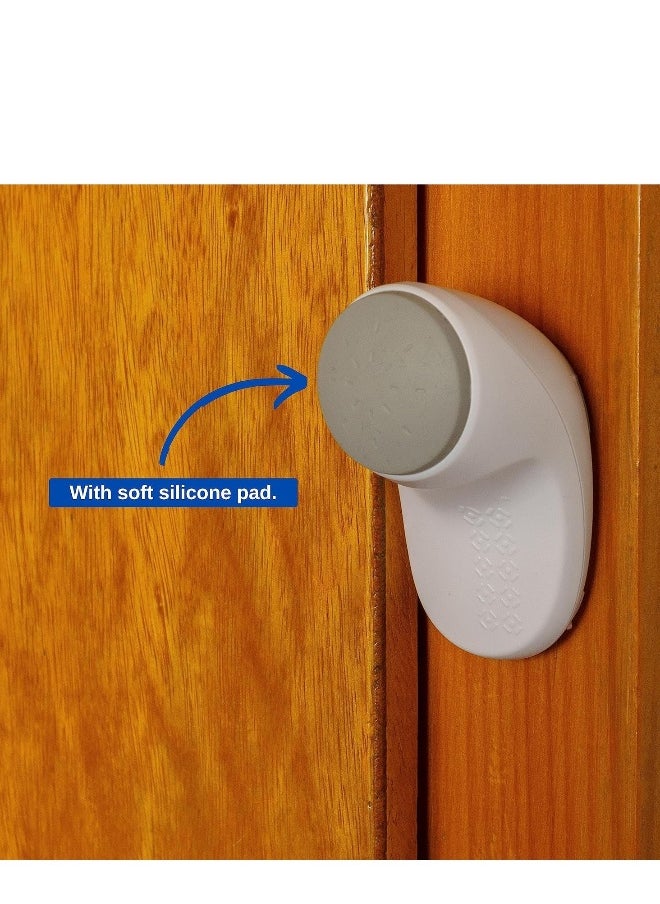 Door Finger Guards for Kids and Pets with Adhesive 180° Rotatable Prevent Finger Pinch Injuries Door Finger Pinch Guard Anti-slam Baby Proof Door Stopper Child Proof Door Slam Stopper 4Pcs