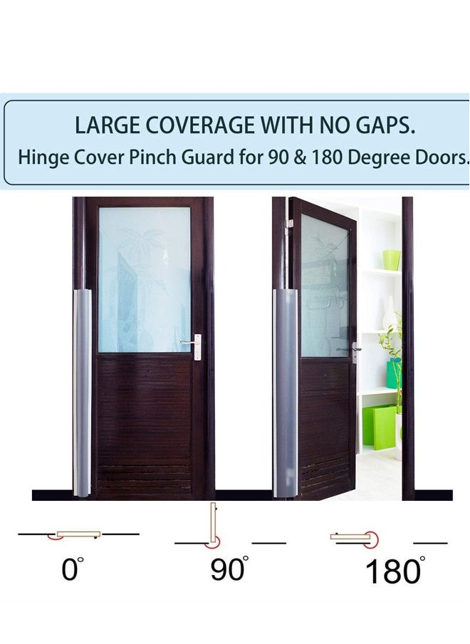 Child Finger Pinch Guard, Door Seam Protector for Baby Safety, Anti-Pinch Hand Protection Strip, 90°  180° Door Guard Set (17cm Wide x 1.2m, 2 Pieces)