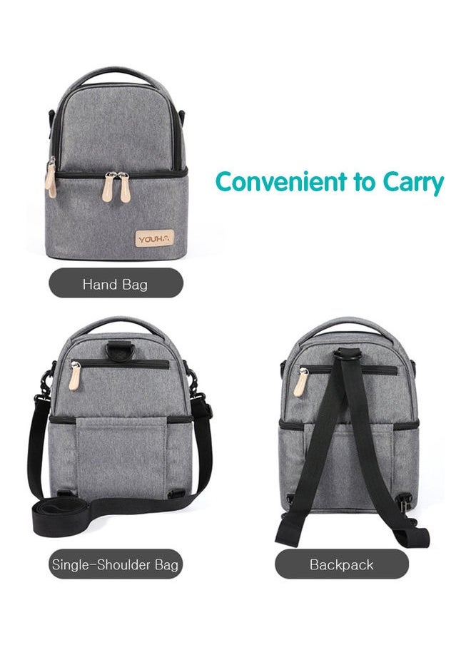 Insulation Fabric Multi-Functional Large Capacity Diaper Bag With Removable Strap