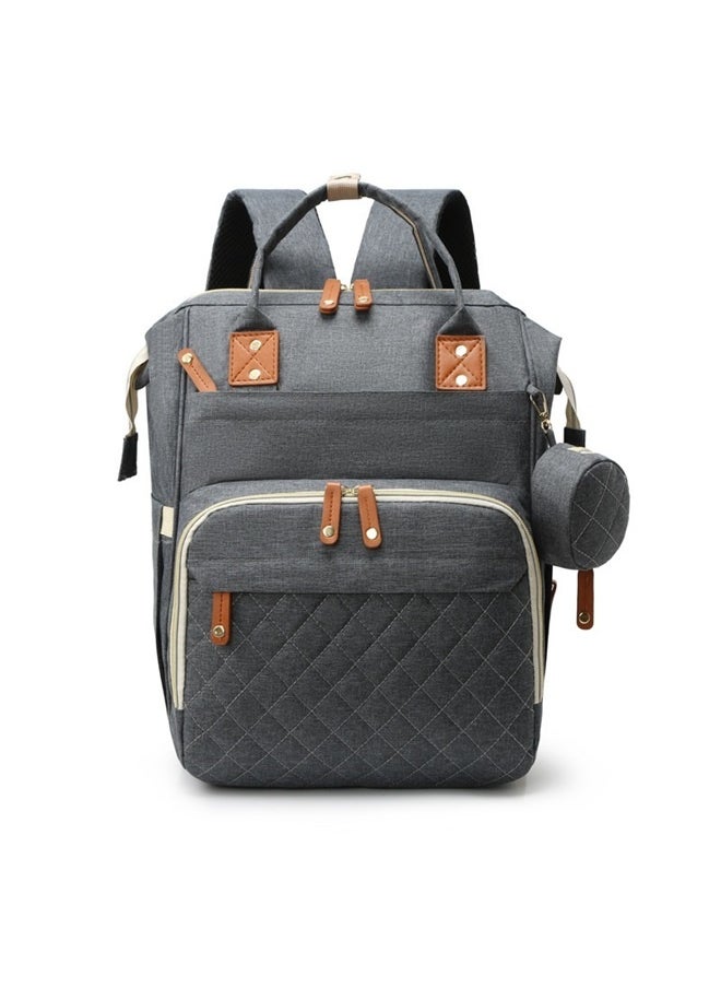 Diaper Backpack，Diaper Bag Backpack,Large Capacity & Waterproof Baby Diaper Bag with USB Charging Port,Insulated Bottle Pockets & Stroller Straps,Multifunctional Travel Backpack for Moms & Dads,Dark Gray