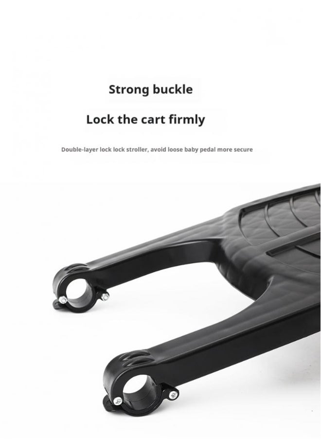 Universal Stroller Board Pedal 2 In 1 Stroller Board With Seat,Stroller Auxiliary Pedal Adjustable Buggy Board Children Standing Plate Sitting Seat Stroller Accessory（Black）
