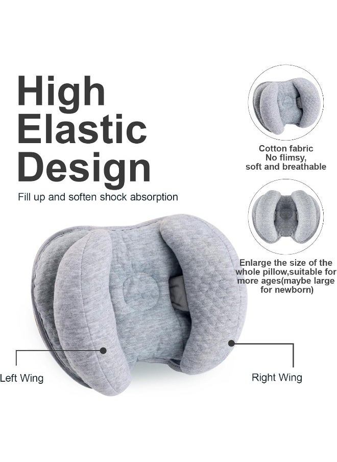 KAKIBLIN Baby Support Pillow, Head and Neck Support, 2 in 1 Banana Neck Pillow for Baby, Baby Travel Pillow for Stroller Neck Support for Newborn, Adjustable Head Pillow for Kids Toddler