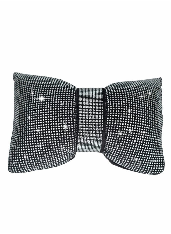Car Bling Pillow, Rhinestones Bowknot Bling Headrest Pillow