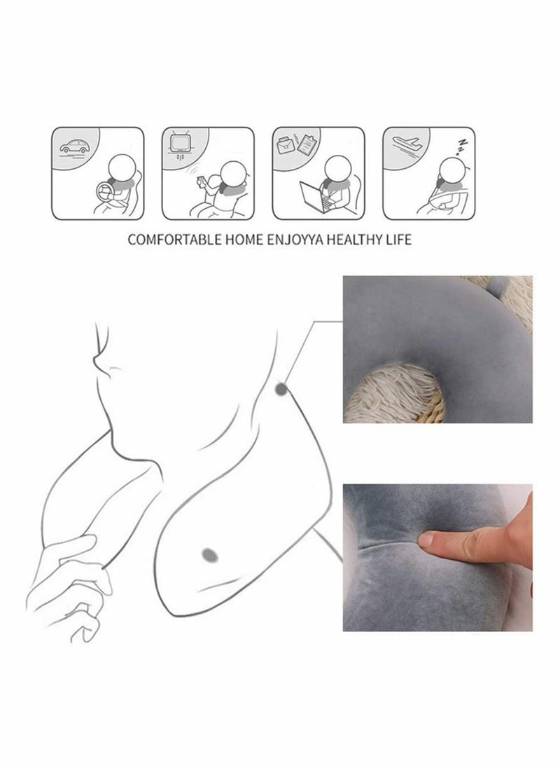 Travel Pillow Airplane Neck Pillow for Traveling 100% Pure Memory Foam U Shaped Neck Pillow Washable Super Lightweight Portable Headrest Great for Airplane Chair Car Home Office