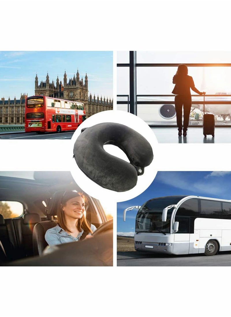 Travel Pillow Airplane Neck Pillow for Traveling 100% Pure Memory Foam U Shaped Neck Pillow Washable Super Lightweight Portable Headrest Great for Airplane Chair Car Home Office