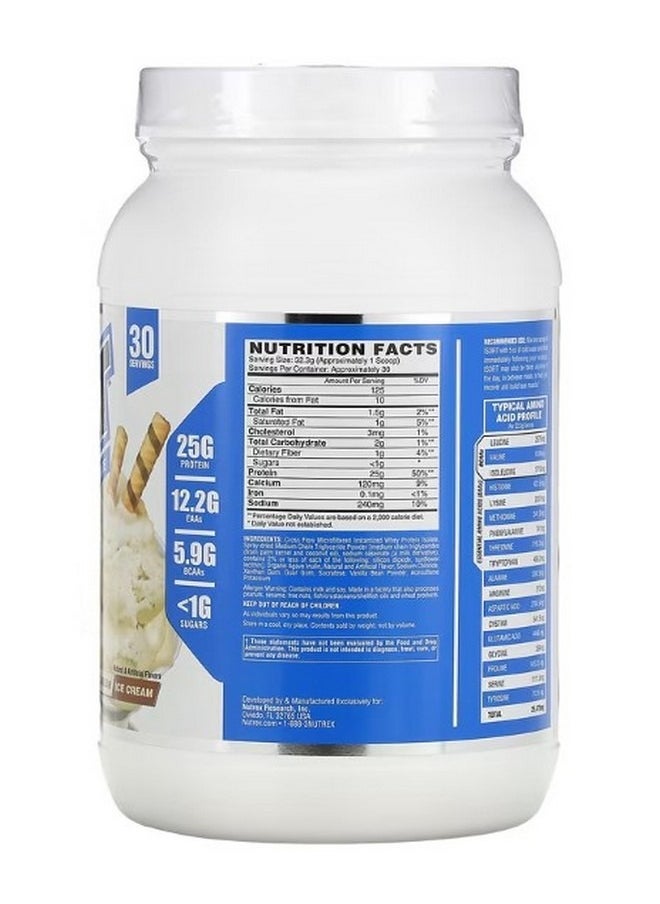 IsoFit Vanilla Bean Ice Cream 2.1 lbs 969 g