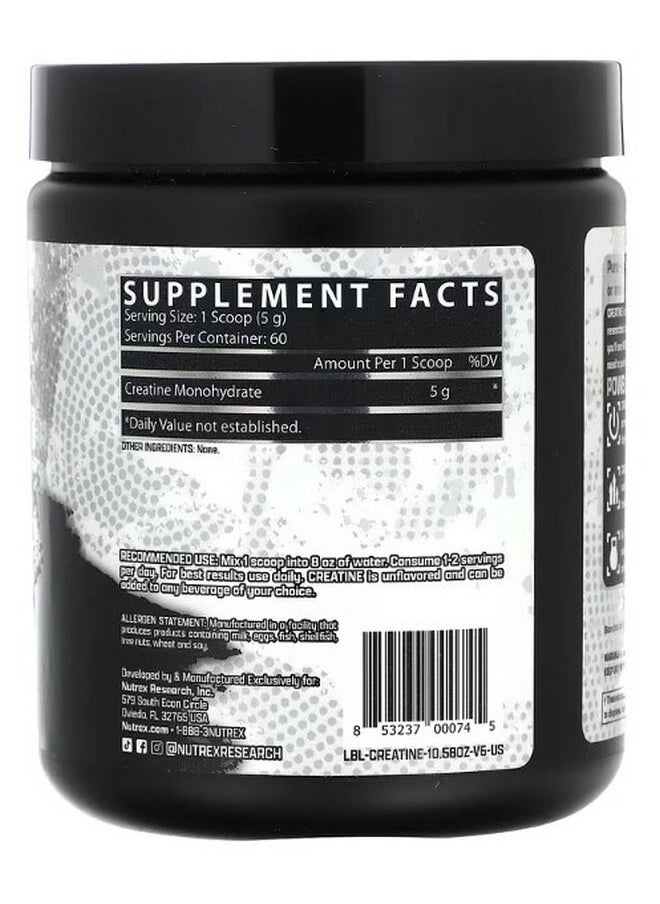 Creatine Monohydrate Unflavored 10.58 oz 300 g