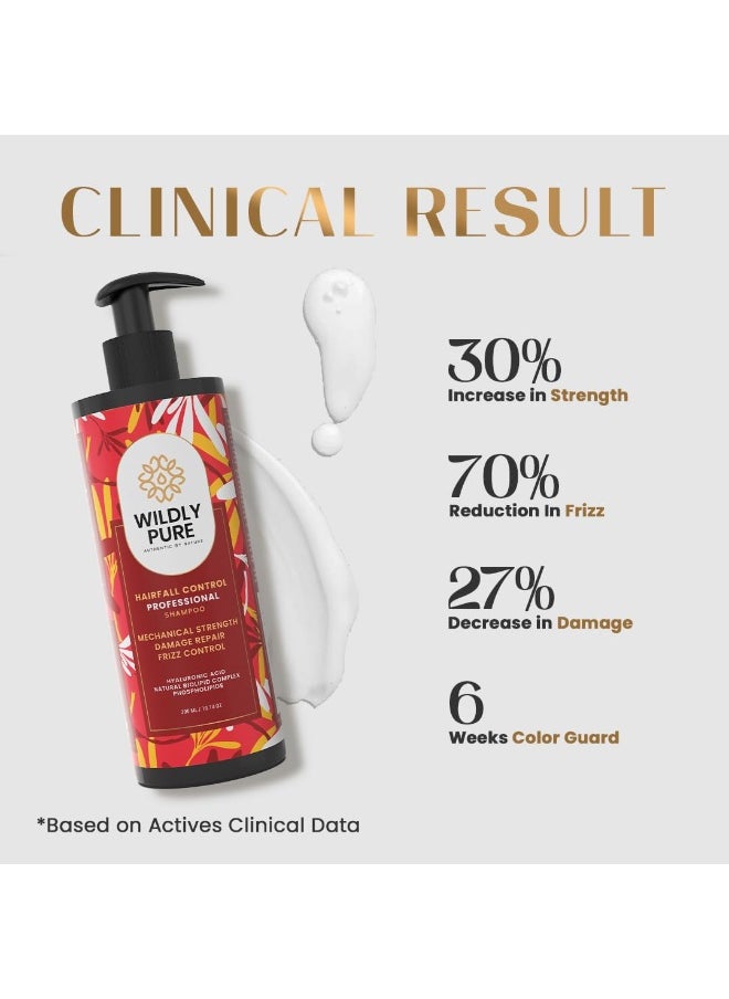 Hairfall Control Shampoo | With Hyaluronic Acid & Phospholipids | 30% Increase in Strength in One Wash | 70% Decrease in Frizz | Sulphate, Paraben Free | Men & Women | 300mL [Evolve]