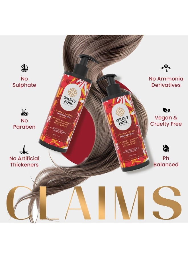 Hairfall Control Shampoo | With Hyaluronic Acid & Phospholipids | 30% Increase in Strength in One Wash | 70% Decrease in Frizz | Sulphate, Paraben Free | Men & Women | 300mL [Evolve]