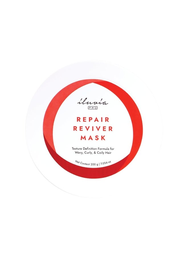 Curly & Wavy Care - Repair Reviver Mask - Natural softness & curl retention - Sulfate, Paraben Free (IRRM200, 1)