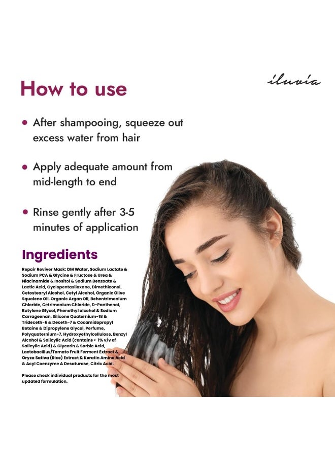 Curly & Wavy Care - Repair Reviver Mask - Natural softness & curl retention - Sulfate, Paraben Free (IRRM200, 1)