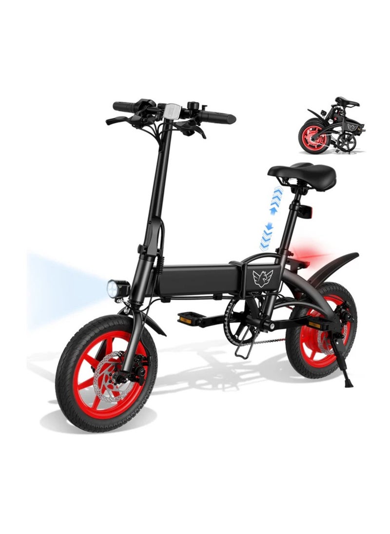 Premium Quality Adult Folding Electric Scooter with 350W Brushless Motor, 36V 8AH Battery, Carbon Alloy Frame, 14-Inch Tires, Dual Disk Brake, 35KM Range in Single Charge, Adjustable Seat Electric Scooter for Men and Women