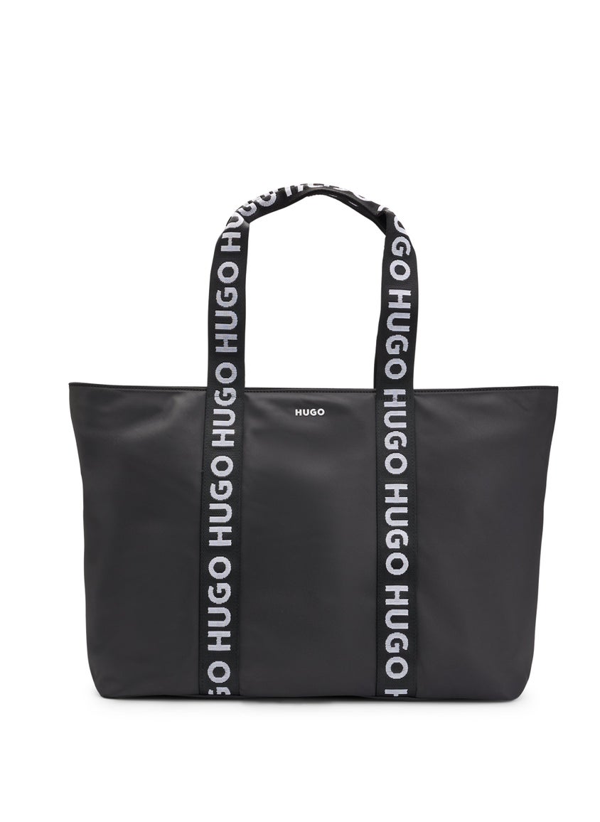 Twill tote bag with logo straps