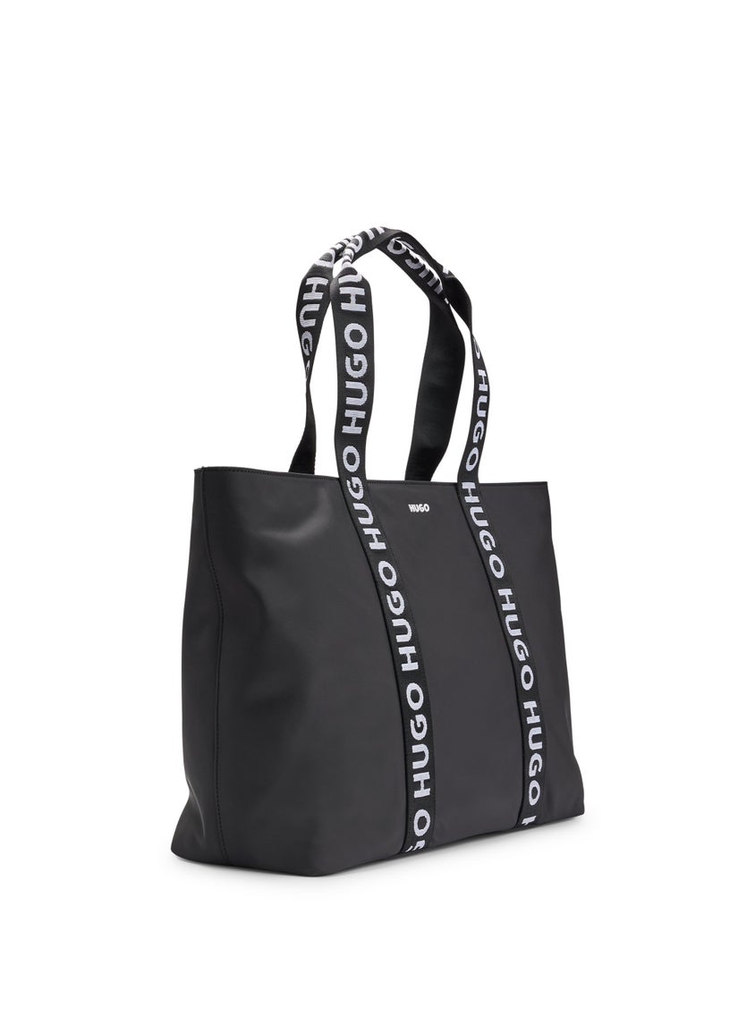 Twill tote bag with logo straps