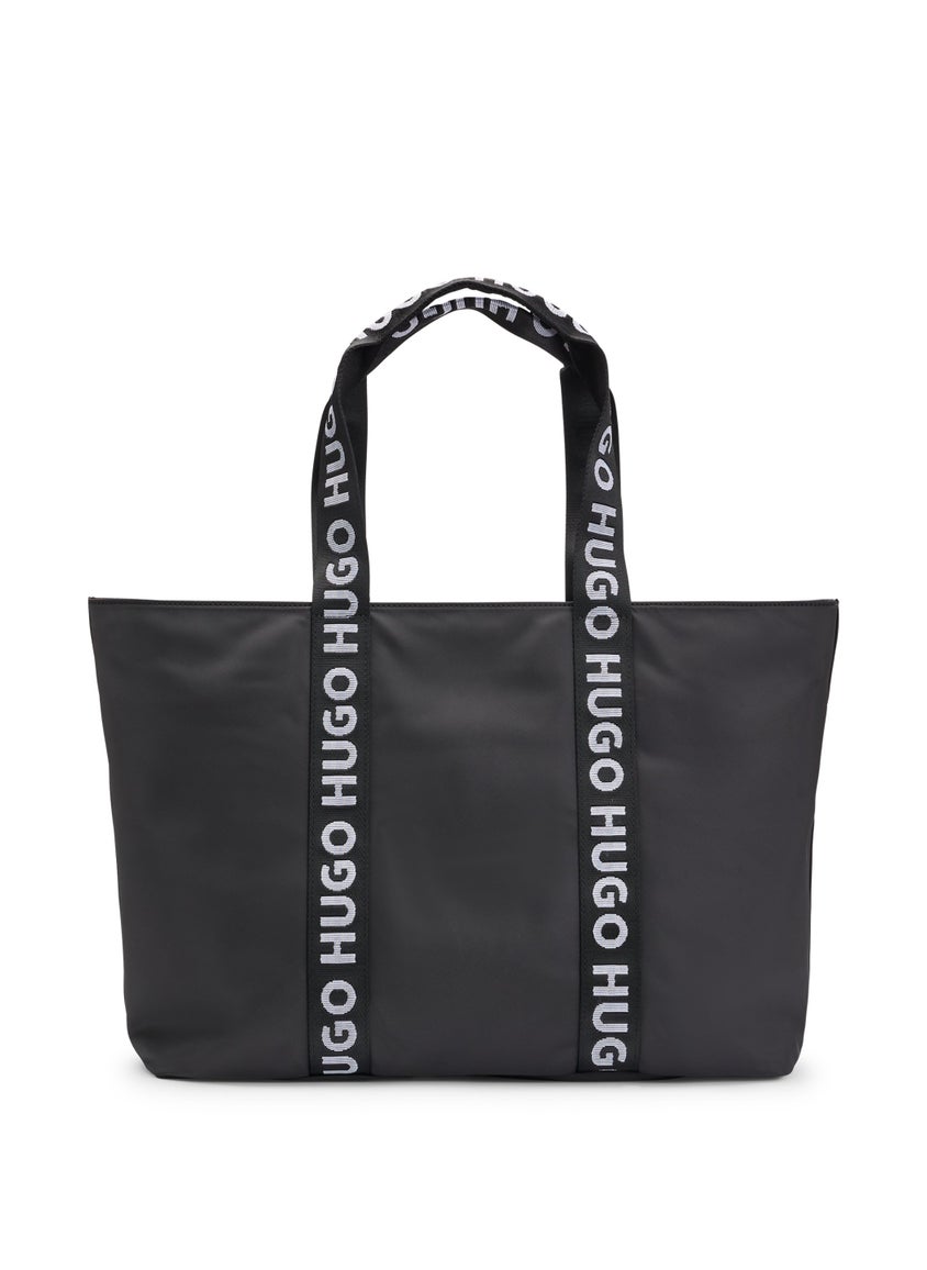 Twill tote bag with logo straps