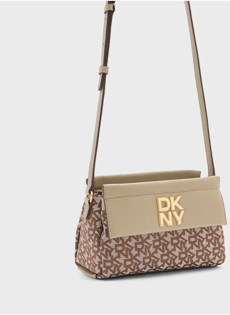 Rosa Logo Detailed Zip Over Crossbody