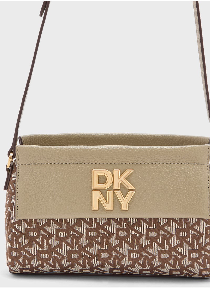 Rosa Logo Detailed Zip Over Crossbody