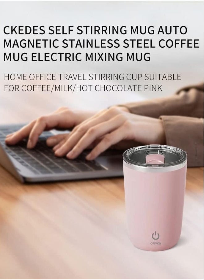 Self Stirring Mug, 350ml/11.83OZ Stirring Cup, Rechargeable Stirring Coffee Mug with Lid,  to Stir Coffee, Matcha, Milk, Protein and more