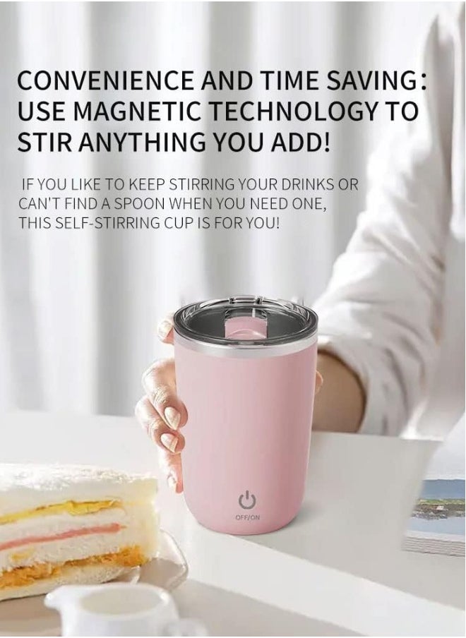 Self Stirring Mug, 350ml/11.83OZ Stirring Cup, Rechargeable Stirring Coffee Mug with Lid,  to Stir Coffee, Matcha, Milk, Protein and more