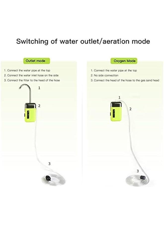 Oxygen Pump Sensing Pumping Water 3 Modes with LED Light for Fishing Hands Washing 210